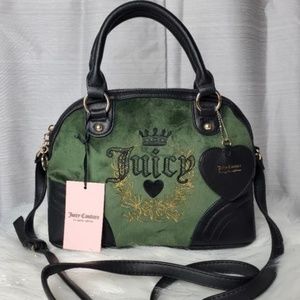 Juicy Couture Heritage Bowler Bag Green Satchel